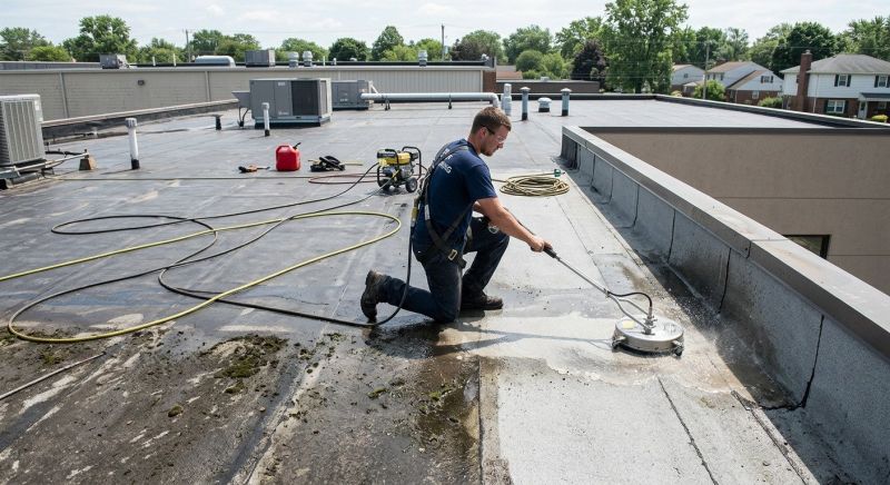 Rubber Roof Cleaning in Vancouver, WA