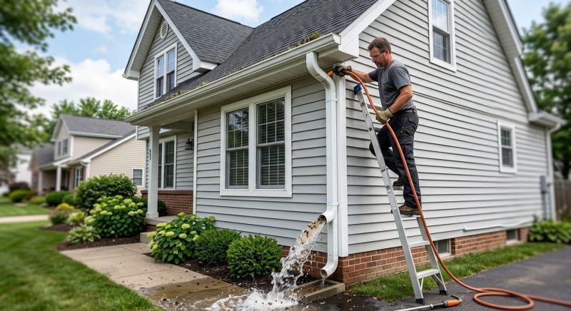 Downspout Blockage Removal in Rochester, NY