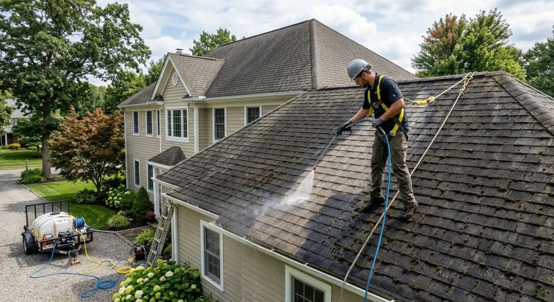 Garage Roof Power Washing in Vancouver, WA