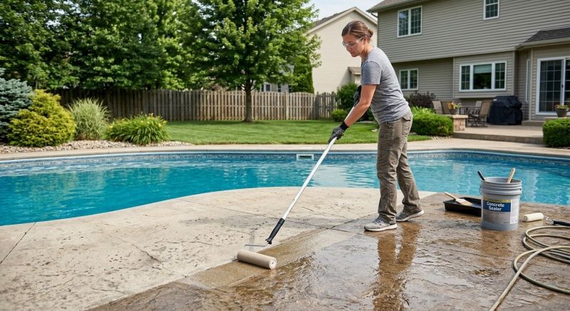 Pool Patio Sealing in Kitsap County, WA