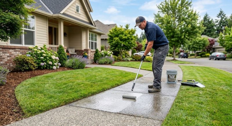 Sidewalk Concrete Sealing in Kansas City, KS